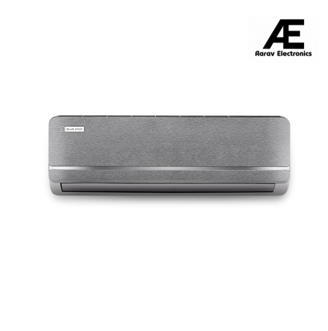 Blue Star IA318IXUS 1.5 Ton 3 Star Smart Inverter Split Air Conditioner | Iconia Series | AI Pro+ | Wi-Fi | 4-Way Swing | Copper Condenser | Midnight Silver