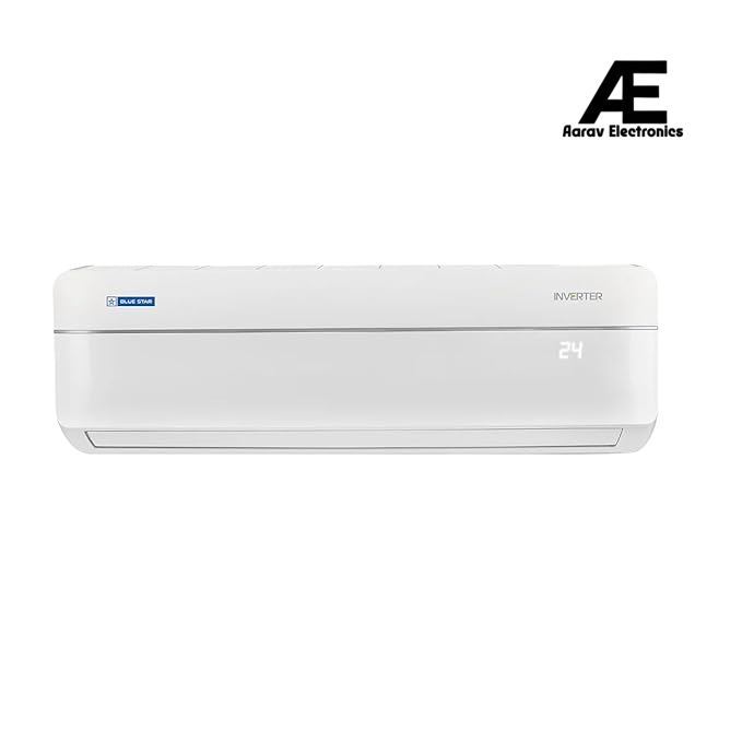 Blue Star 1 Ton 5 Star, 60 Months Warranty, Inverter Split AC (Copper, Convertible 5 in 1 Cooling, AI Pro, Smart Ready, 4 Way Swing, 2025 Model, IC512RNUR, White)