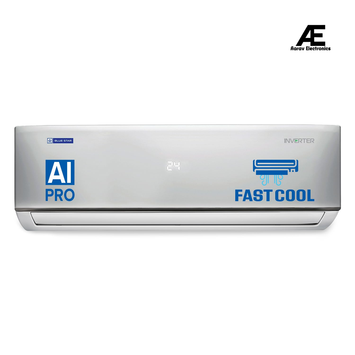 Blue Star 2 Ton 5 Star, 60 Months Warranty, Inverter Split AC (Copper, Convertible 5 in 1 Cooling, Multi Sensors, Dust Filter Blue Fins, Self Diagnosis, IC524DNUR,White)