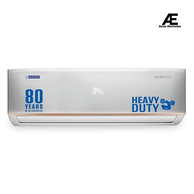 Blue Star 1.5 Ton 5 Star Heavy Duty, 60 Months Warranty, WiFi Smart Inverter Split AC (Copper, Convertible 6 in 1 Cooling, AI Pro, Powerful Throw, 4 Way Swing, IC718DCUHD, White)