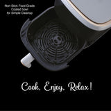 Usha iChef Smart Air Fryer 5L | 1500 Watt | 10 in 1 Functions | 8 Preset Menu | Turbo Air Circulation |360° View | Illuminated chamber | Oil Free Cooking | Digital display With Touch Panel (Blue)