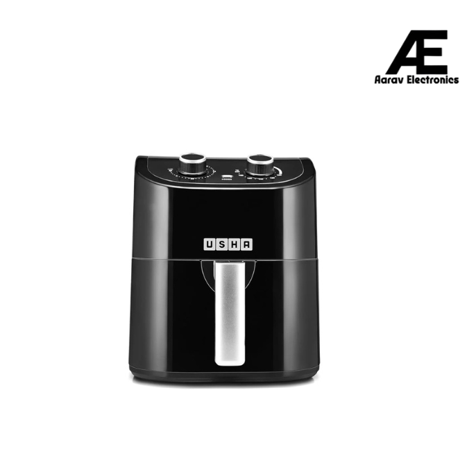 USHA Ichef Air Fryer 4.5L, 10 In 1 Functions: Air Frying, Baking, Roasting, Grilling, Thawing, Slow, Toasting And Air Drying |Turbo Air Circulation|Oil Free Cooking (Black), 1350 Watts