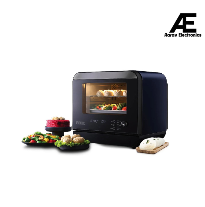 Usha iChef Steam Oven | Air Fryer | Steamer | 39 Pre-set Menus | 11 in-1 Functions | 3 Level cooking | Turbo Air Circulation | 1000 W Heating element and 800 W 3D Steam &amp; 18L (Blue)