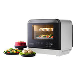Usha iChef Steam Oven | Air Fryer | Steamer | 39 Pre-set Menus | 11 in-1 Functions | 3 Level cooking | Turbo Air Circulation | 1000 W Heating element and 800 W 3D Steam &amp; 18L (White)