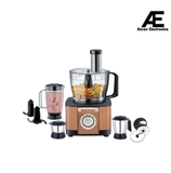 Morphy Richards Icon Superb Food Processor 1000W | 3.2L Bowl | 2 SS Jars + 1 Juicer | 11 Attachments: Kneader, Chopper, Slicer, Shredder, Fry Cutter | Quadra Flow | 2 Year Warranty | 【Glazing Copper】