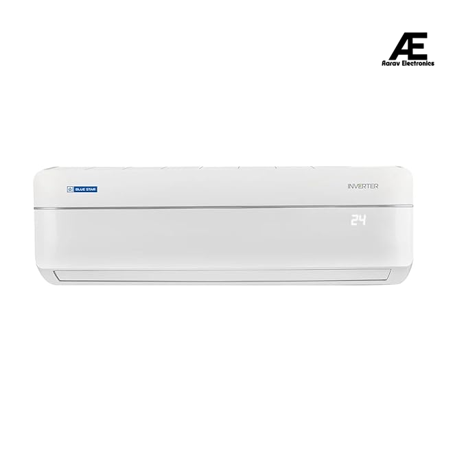 Blue Star 1.5 Ton 5 Star, 60 Months Warranty, Inverter Split AC (Copper, Convertible 5 in 1 Cooling, AI Pro, Smart Ready, 4 Way Swing, IE518RNUR, White)