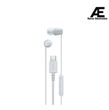 Sony IER-EX15C Wired in Ear Type C Headphones, in-Line Remote for Volume &amp; Mue Function with Mic, Tangle Free Serration Wire, Compatible with USB-C Devices, High Sound Quality (White) (Open box / without box)