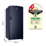 IFB Smart Choice 187L 2 Star Direct-Cool Single Door Refrigerator (IFBDC-2132NCSE, Blue) Extraordinary Storage with Humidity Controller