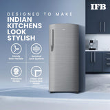 IFB 197L 5 Star Direct Cool Single Door Refrigerator (IFBDC-2235DBSE, Brush Grey, Advanced Inverter Compressor, Extraordinary Storage with Humidity Controller)
