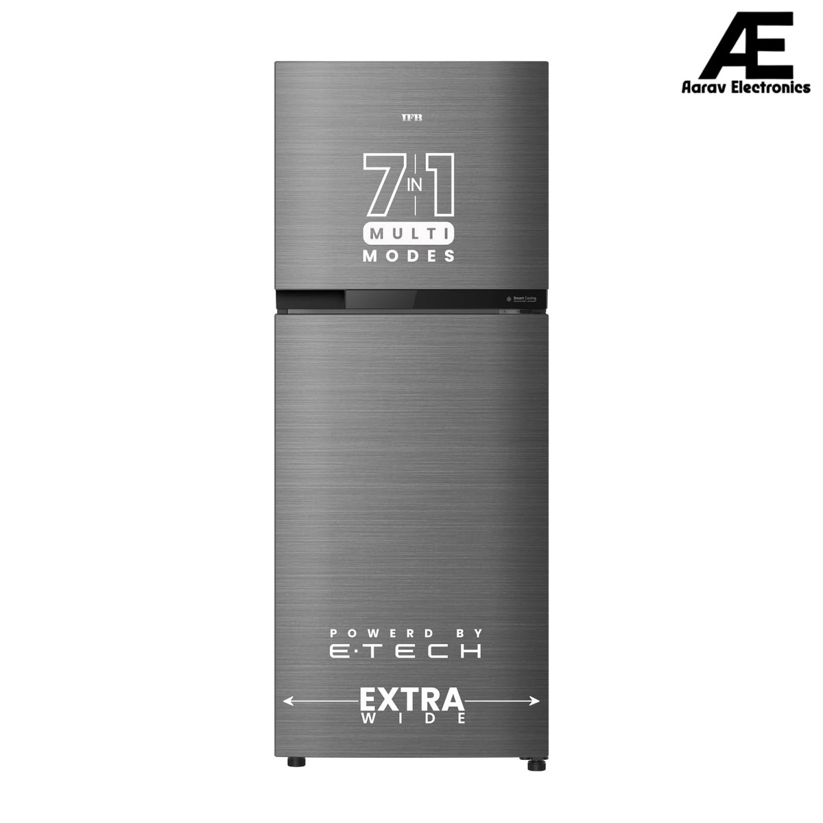 IFB 243L 2 Star Frost Free Double Door Refrigerator (IFBFF-2902NBSE, Brush Grey) 7 in 1 Multi Mode with 360 Degree Cooling