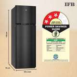IFB Smart Choice 331L, 3 Star, Tru Convertible 12-in-1, Advanced Inverter Compressor, Frost Free Double Door Refrigerator, WiFi Enabled, 4-Year Machine Warranty (IFBFF-3833DKSETU, Metal Black)