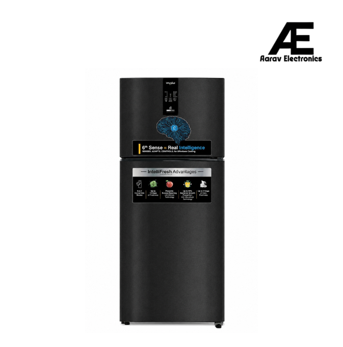 Whirlpool IntelliFresh 411L 2 Star Inverter Convertible Frost Free Double Door Refrigerator with 5-in-1 Convertible Modes, Sealfresh Technology & Microblock Technology, Pearl Black – IF INV CNV 455 PEARL BLACK(2S)-Y (22477)