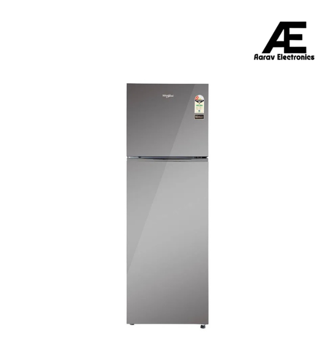 Whirlpool IntelliFresh 259L 2 Star Inverter Frost Free Double Door Refrigerator with Glass Finish, Multi Air Flow & Toughened Glass Shelves, Crystal Mirror – IF INV ELT 305GD CRYSTAL MIRROR(2S)-Y (22384)