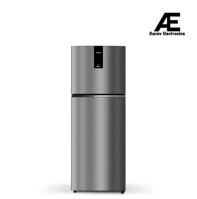 Whirlpool IntelliFresh 308L 2 Star Inverter Frost Free Double Door Refrigerator with Multi Air Flow, Toughened Glass Shelves & Stabilizer-Free Operation, Alpha Steel – IF INV ELT DF355 ALPHA STEEL(2S)-Y (22408)