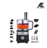 INALSA Food Processor For Kitchen With Mixer Grinder Juicer|1000 Watt Copper Motor|2.5L Processing Jar|Chopping,Kneading Blade|Citrus Juicer|Shredding,Slicing,Whisker&amp;French Fries Cutter-Inox1000 Pro