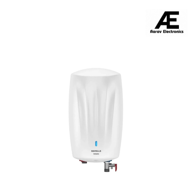 Havells Instanio 5L Instant Water Heater | 3000W | Feroglas Coated Tank | Incoloy Heating Element | Whirlflow Technology | LED Indicator | White (White, 5 Liter)