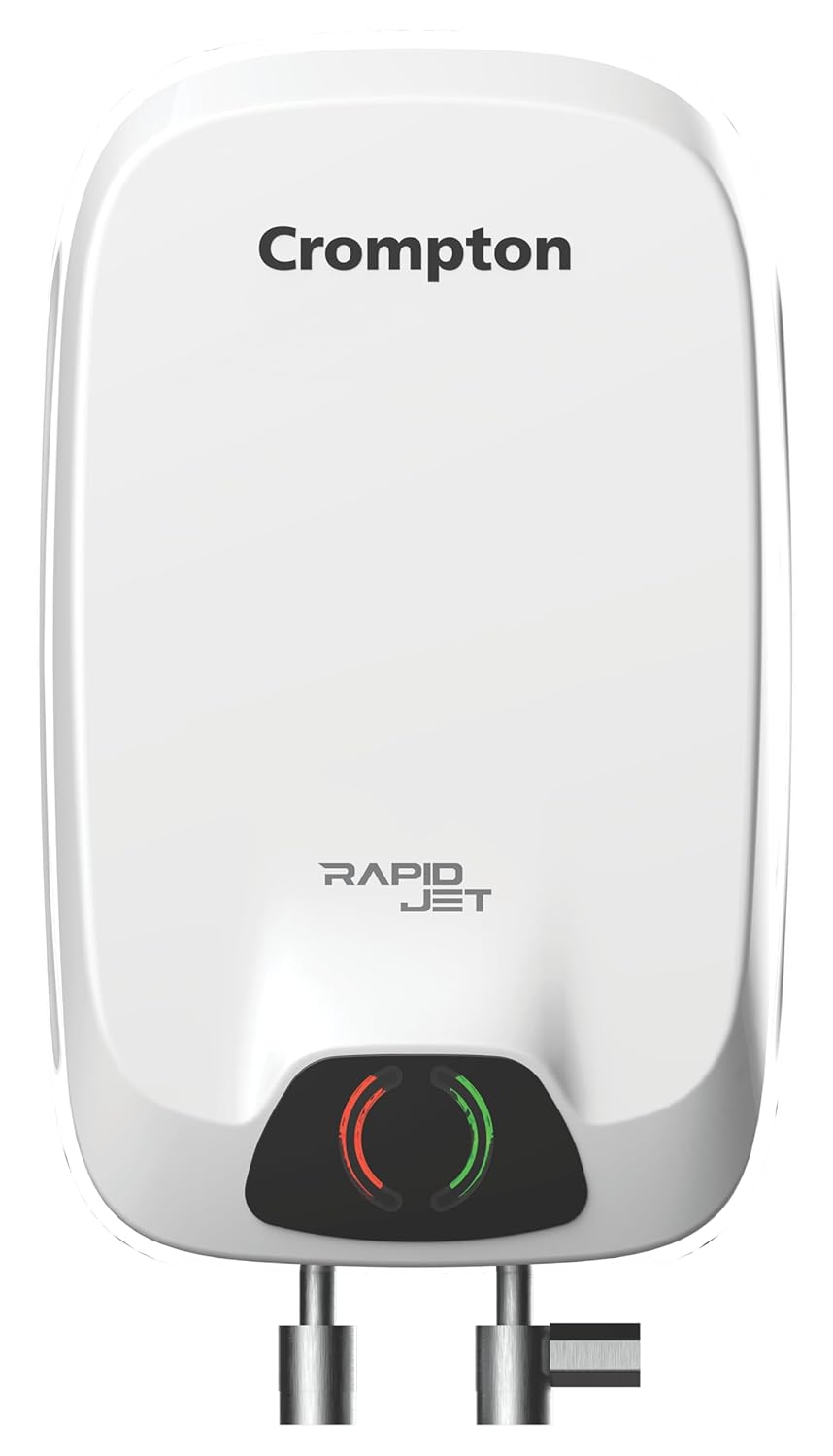 Crompton Rapid Jet 3L Instant Water Heater (White) | Compact & Quick Heating Geyser