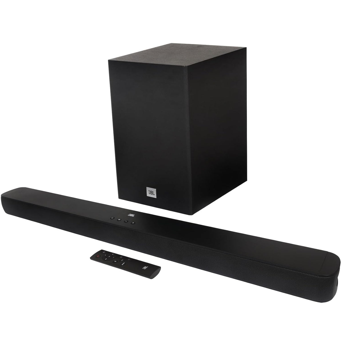 JBL Cinema SB180, Wireless Subwoofer for Extra Deep Bass, 2.1 Channel Home Theatre with Remote, HDMI ARC, Bluetooth &amp; Optical Connectivity (220W)
