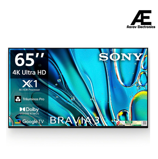 Sony BRAVIA 3 Series 65 Inch 4K Smart Google TV K-65S30 | Dolby Vision, Triluminos PRO, Google TV, Dolby Atmos