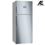 Bosch Series 6 542 L Frost Free Double Door Refrigerator, Freezer on Top, Total No Frost, Brushed Steel Anti-Fingerprint, 186 x 75 cm (KDN76AID0I)