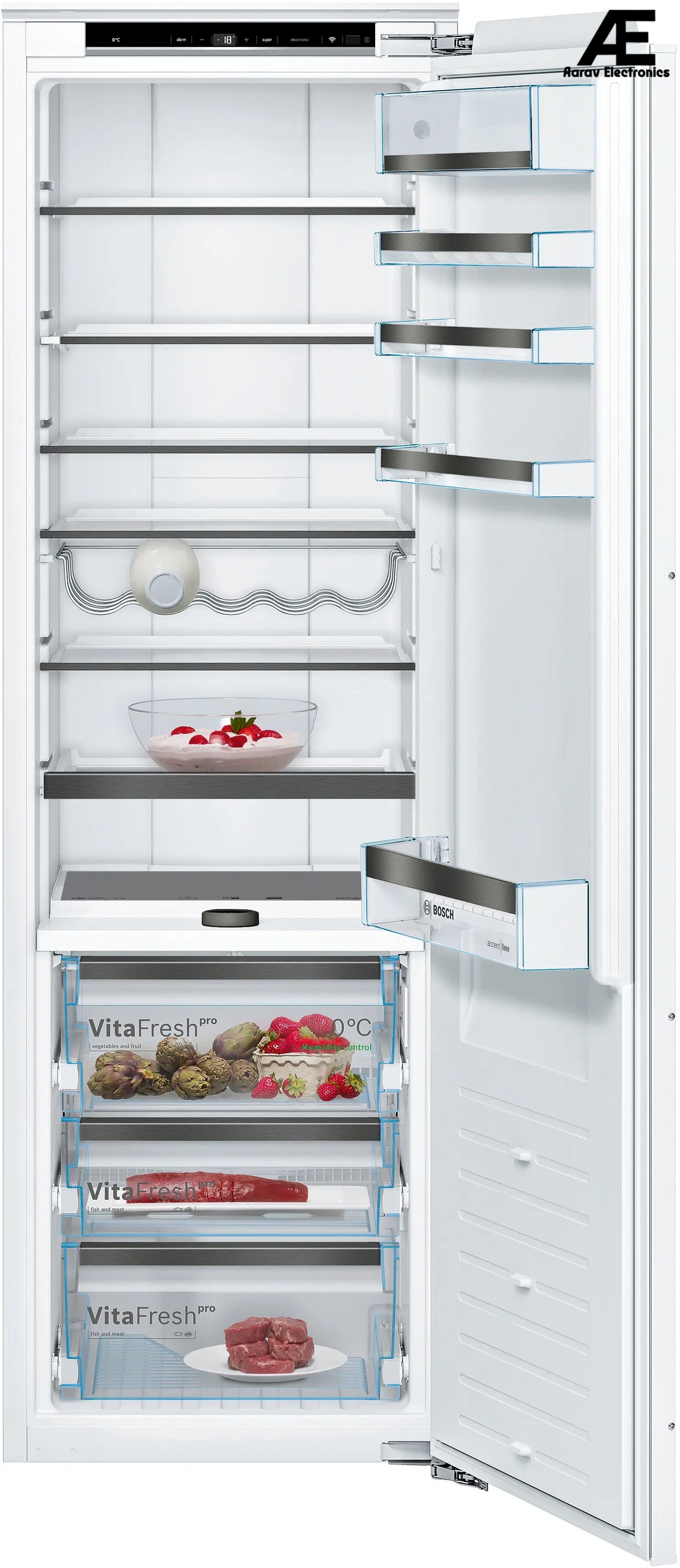 Bosch KIF81HD31I Series 8 Built-in Refrigerator 289L | VitaFresh Pro | Home Connect | Soft Close Flat Hinge | LED Lighting