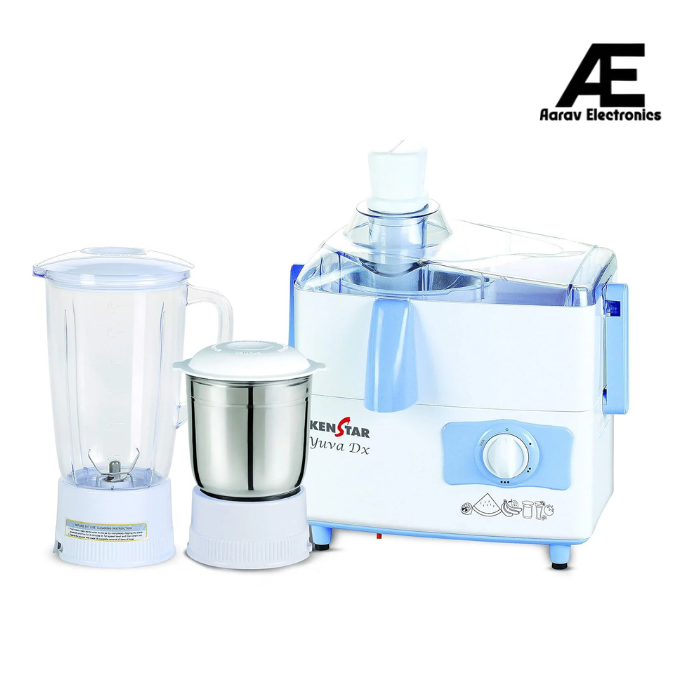Kenstar Yuva DX 450-Watt Juicer Mixer Grinder with 2 Jars (White &amp; Blue)