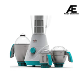 Kenstar Fusion Pro 750-Watt Mixer Grinder with 4 Jars (White &amp; Blue, 3 Steel Jars and Extractor)