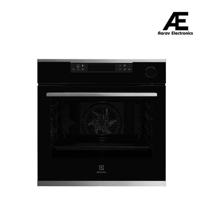 Electrolux 72L 60cm Built-In Oven with 19 Functions, UltimateTaste 700, Glass, Black, KOCBP21XA