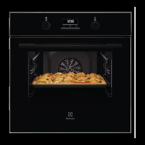 Electrolux 65L 60cm Built-In Oven with 9 Functions, UltimateTaste 500, Glass, Black, KOD3H50BK