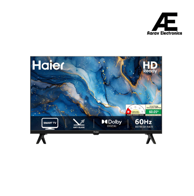 Haier 32 Inch, HD Ready, HDR10, Bezel-Less Linux Smart LED TV with Dolby Audio & Screen Mirroring – LE32A7