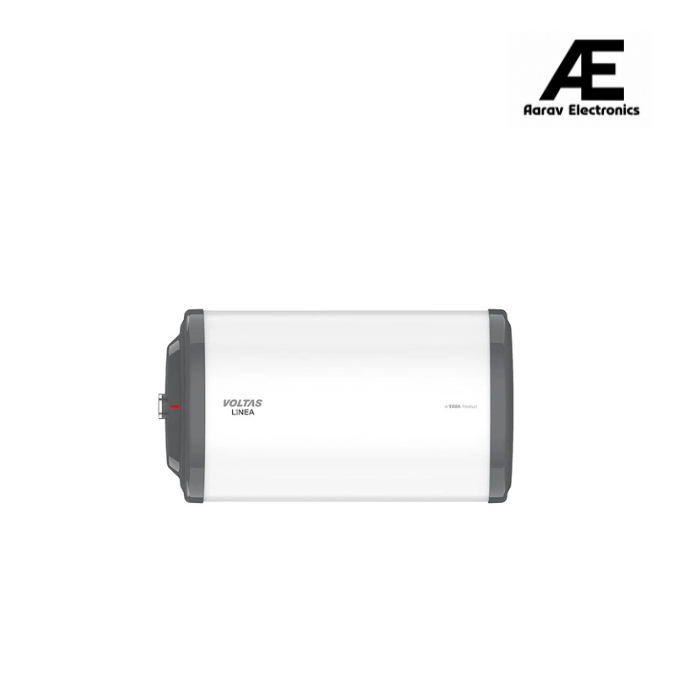 Voltas Linea 15L Horizontal Mounting Water Heater 2000W, Warranty of 7 years on Tank, 3 Years on Heating Element, 2 Years on Product by Voltas|Free Installation| Free Connecting Pipe|8 Bar (Grey)