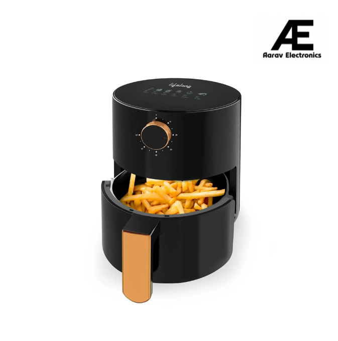 Lifelong 2.5L Air Fryer For Home-800W Small Airfryer Machine To Fry,Bake&amp;Roast With Timer Control-Oil Free Fryer Machine-Electric Air-Fryer With 360° Hot Air Circulation Technology (Llhf26),Black