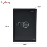 Lifelong 56 L Digital Safe Locker Box For Home & Office | Essential Smart Home Locker For Gold, Jewellery, Cash | Tijori Box | Electoric Keypad & Keys | Wardrobe Compatible, 1 Yr Warranty, Black