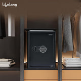 Lifelong 56 L Digital Safe Locker Box For Home & Office | Essential Smart Home Locker For Gold, Jewellery, Cash | Tijori Box | Electoric Keypad & Keys | Wardrobe Compatible, 1 Yr Warranty, Black