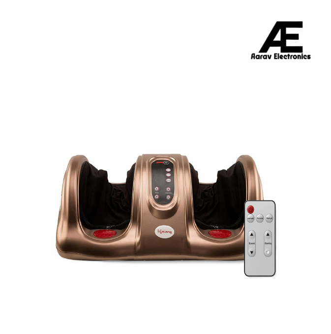 Lifelong Foot Massager Machine For Pain Relief With Heat &amp; Kneading Function - Also Used As Leg Calf Massager - Corded Electric Foot Massage Machine For Home With Customizable Settings (LLM81), Brown