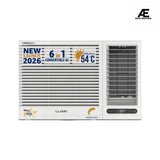 Lloyd 1.5 Ton 5 Star Side Throw Inverter Window AC (6 in 1 Convertible, Cools Up To 54°C, Turbo Cool, Feather Touch Control, Remote Control Operation, LED Display, 100% Copper, White, GLW18I5AGSPR)
