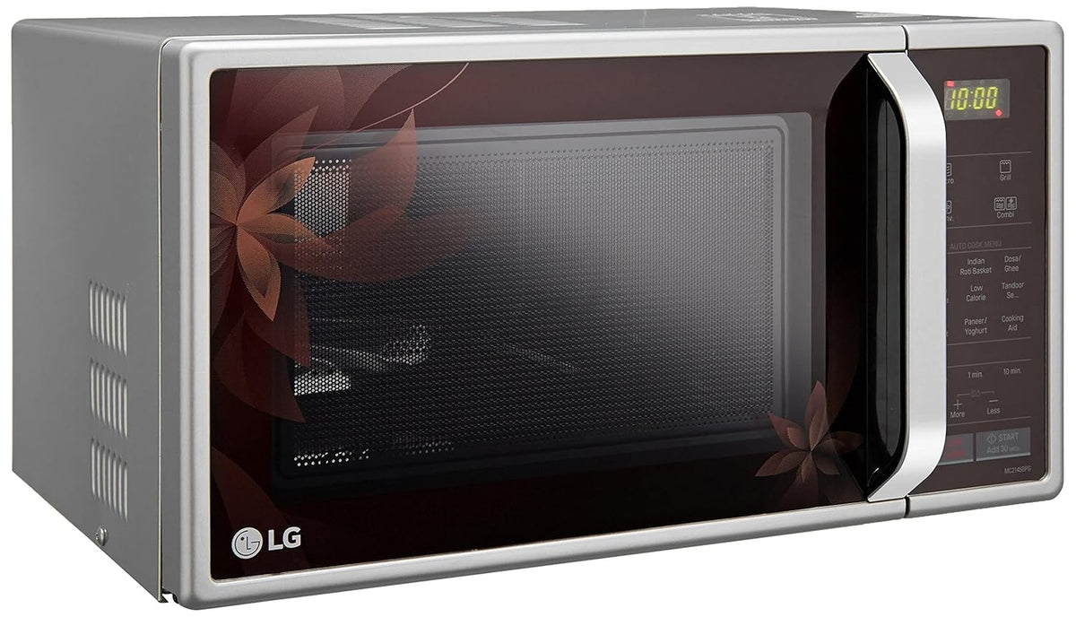 LG 21 L Convection Microwave Oven (MC2145BPG, Silver Dancing Floral, With Starter Kit) (Open Box / Without Box)