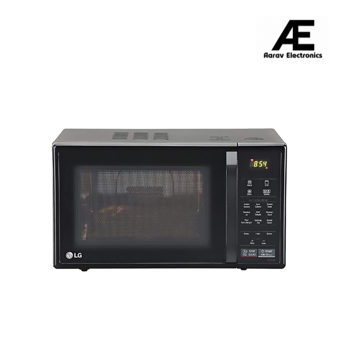 LG 21 L Convection Microwave Oven (MC2146BG, Glossy Black, with Glass Door, 151 Auto Cook Menu, Quartz Heater, Health Plus Menu)