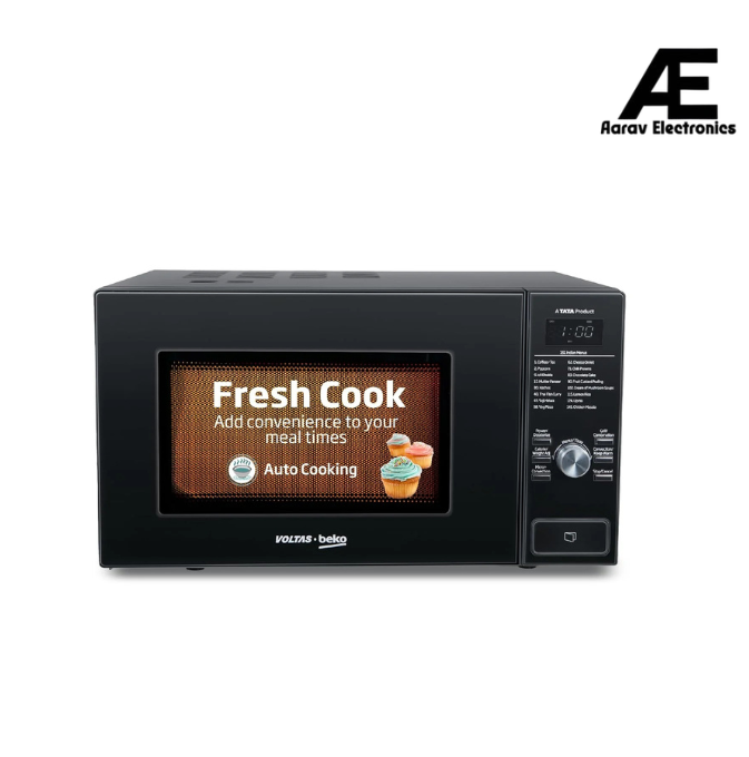 Voltas Beko 25 L Convection Microwave Oven (MC25BD, Black,151 India Dishes; Auto Menu, Stainless Steel Cavity)