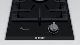 Bosch Series 8 Domino Gas Hob 30 cm Ceramic Black with Dual Wok Burner, StepFlame Technology & Flame Failure Safety - PRA3A6D70I