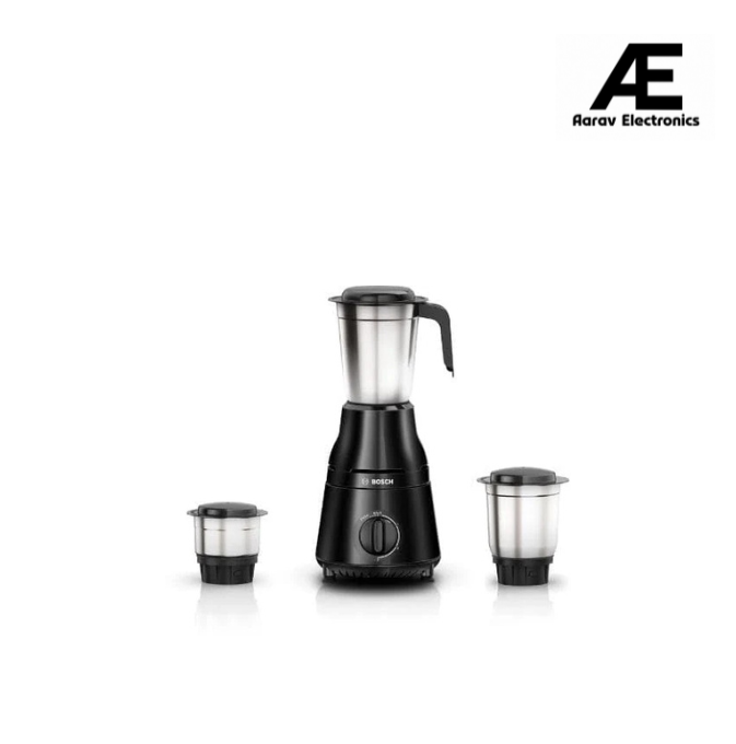 Bosch MG2213C1KI TrueMixx 500W Mixer Grinder with 3 Stainless Steel Jars (Black)