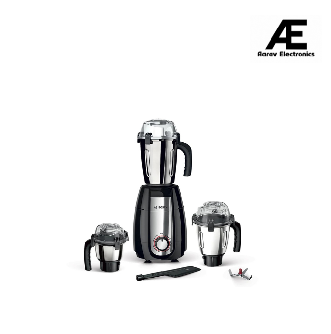 Bosch TrueMixx Pro 1000W Mixer Grinder (MGM8836BIN), 3 Stainless Steel Jars, Black