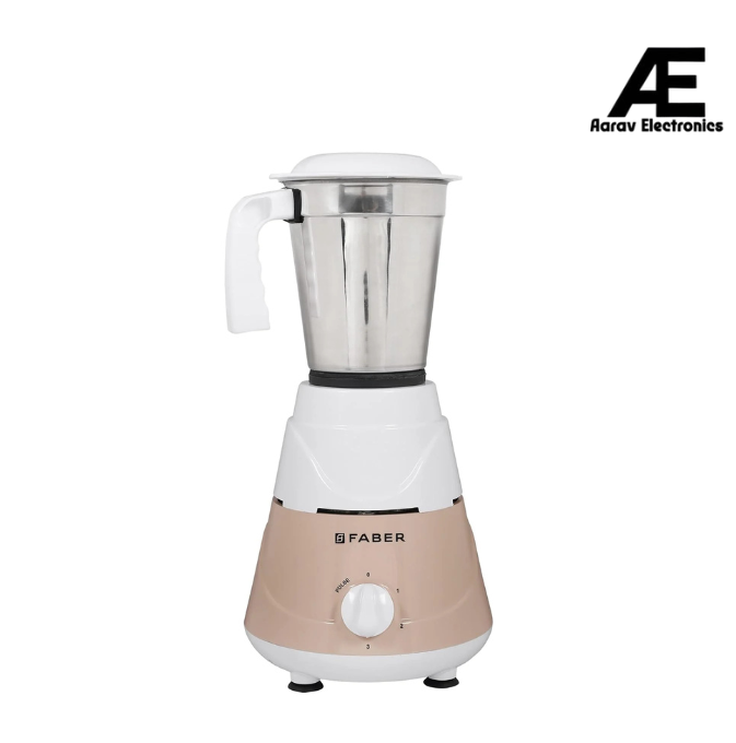 Faber Marvel 500W Blender Mixer Grinder, || Low-Noise, up to 18000 RPM Speed || 1 Year Comprehensive Warranty (FMG Marvel 500W 3J PW) Peach White