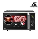 LG 28 L Charcoal Convection Microwave Oven (MJ2887BFUM, Black, with 360° Motorised Rotisserie &amp; Charcoal Lighting Heater with 10 years warranty)