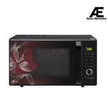 LG 28 L Charcoal Convection Microwave Oven with Charcoal Lighting Heater, Diet Fry, Motorised Rotisserie, Floral Black(MJ2887BWUM)