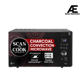 LG MJEN286VIW 28L Wi-Fi Enabled Scan to Cook Charcoal Convection Microwave Oven with Diet Fry™, Healthy Heart Recipes, 360° Motorised Rotisserie & Stainless Steel Cavity, Black