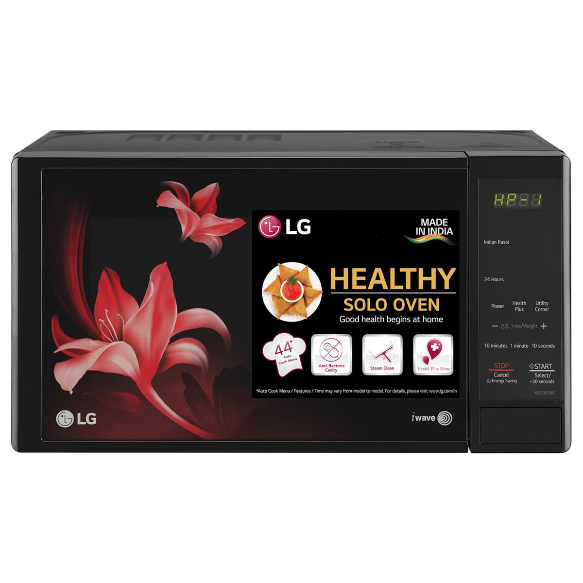 LG 20 L Solo Microwave Oven (MS2043BR, Black, With i-wave Technology &amp; Anti-Bacterial Cavity)