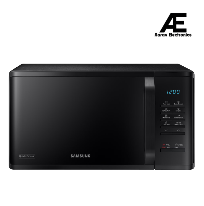 Samsung 23 L Ceramic Enamel Cavity Solo Microwave Oven MS23K3513AK – Quick Defrost, Keep Warm (Open box / without box)