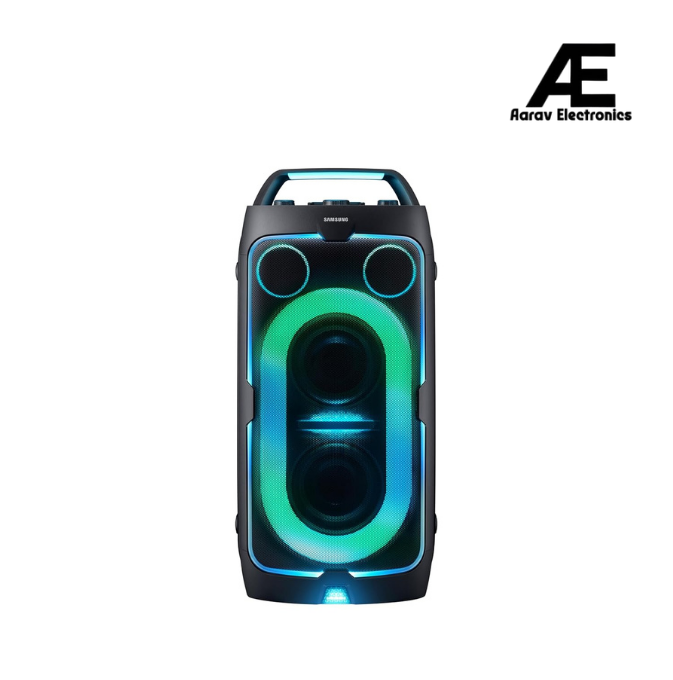 Samsung with in-Built Battery | 18 Hours of Playtime | Party Lights + | Grip & Roll | Splashproof IPX4 | Waveguide | USB Input | 3.5mm Jack | 240 W Bluetooth Party Sound Tower (MX-ST50F/XL, Black)