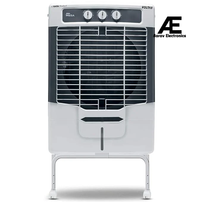 Voltas Magic Air 110 Round, Room Air Cooler for Home, Honey Comb Cooling Pads with 3 Speed Control Functions, 110 Litres, White